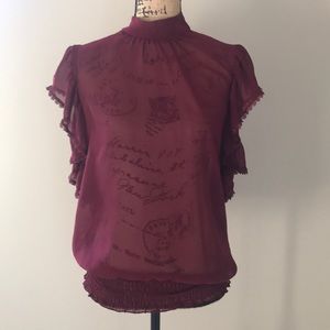 🌹CHARLOTTE RUSSE Burgundy blouse🌹